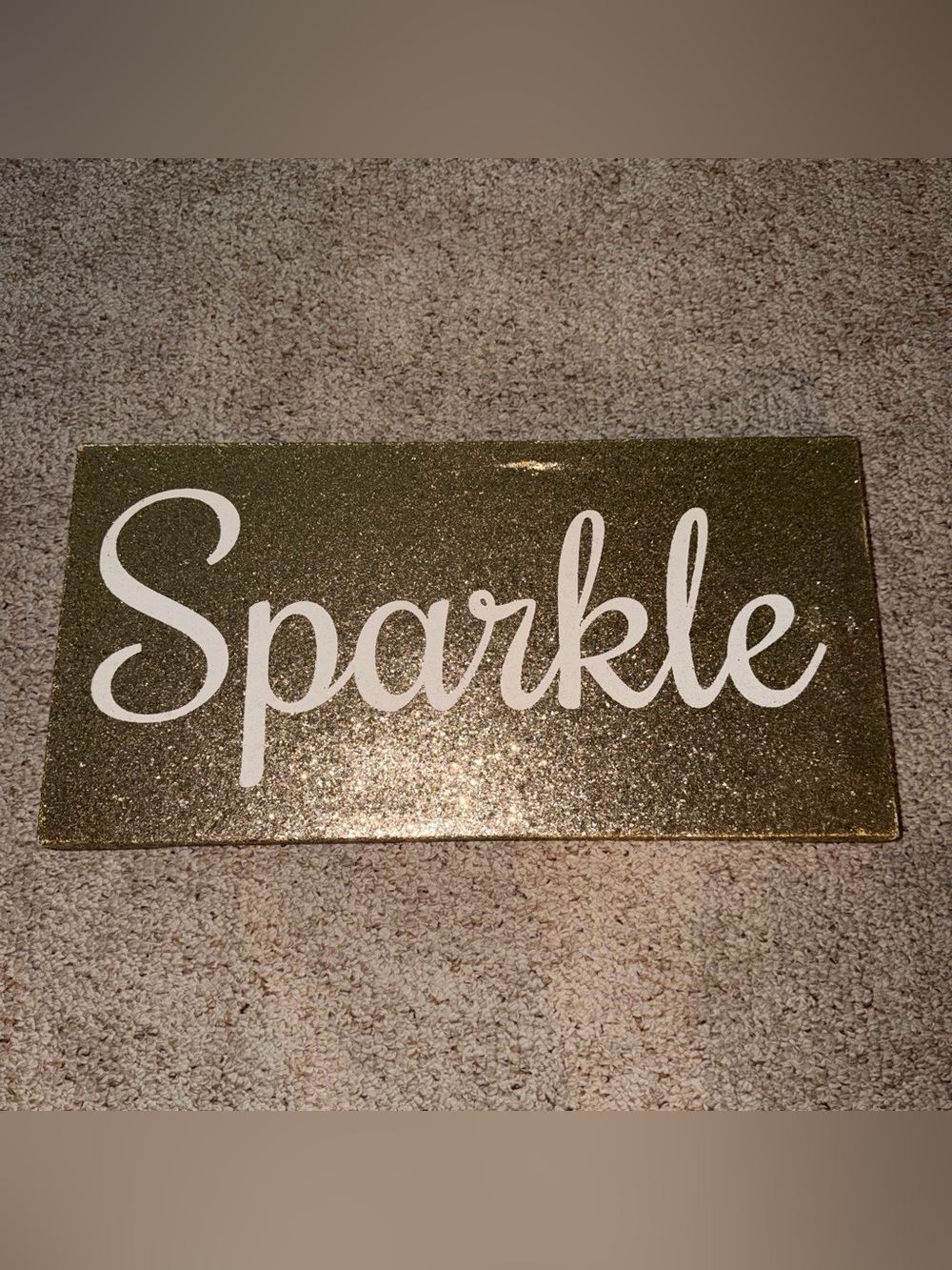 Sparkle Gold Wall Sign – Decorative Home Accent